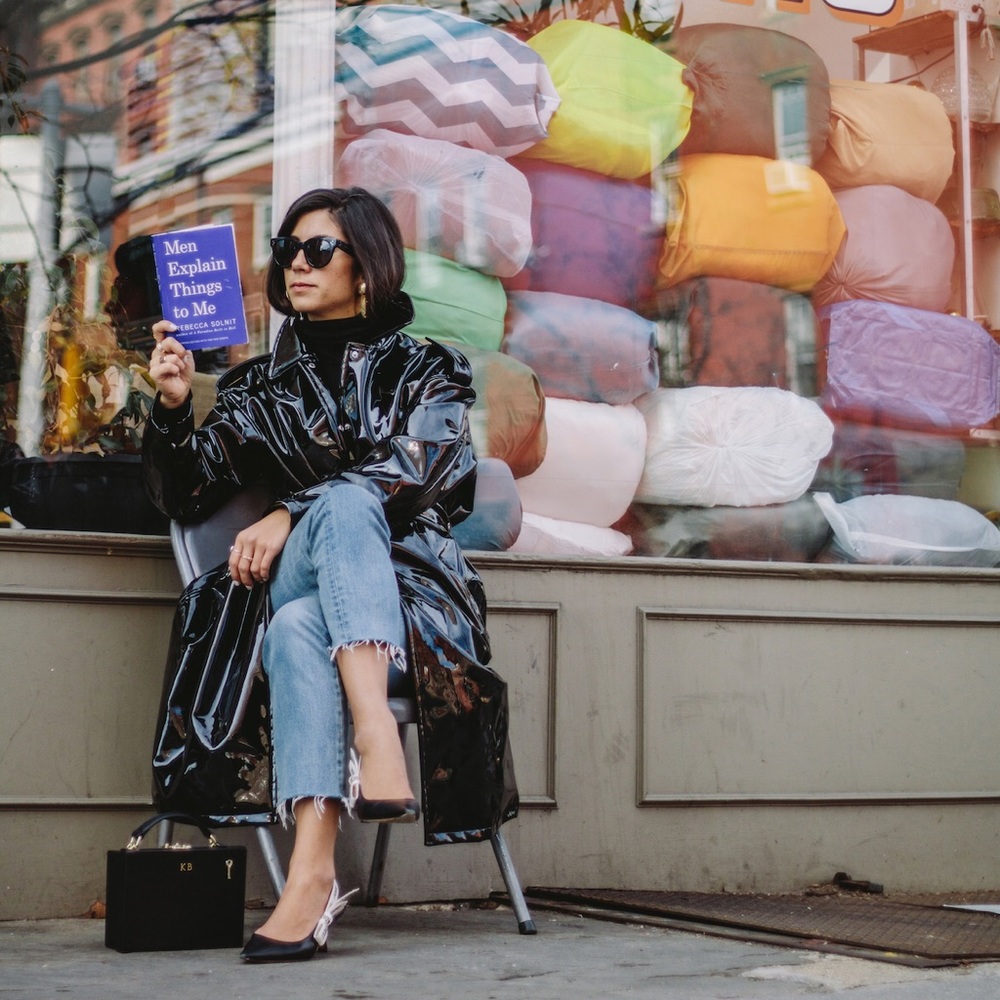 Vinyl trench coat